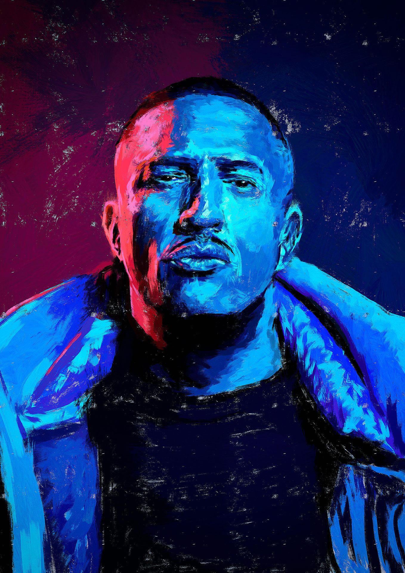 Ilustração autoral Mano Brown feita por Ilustrablack