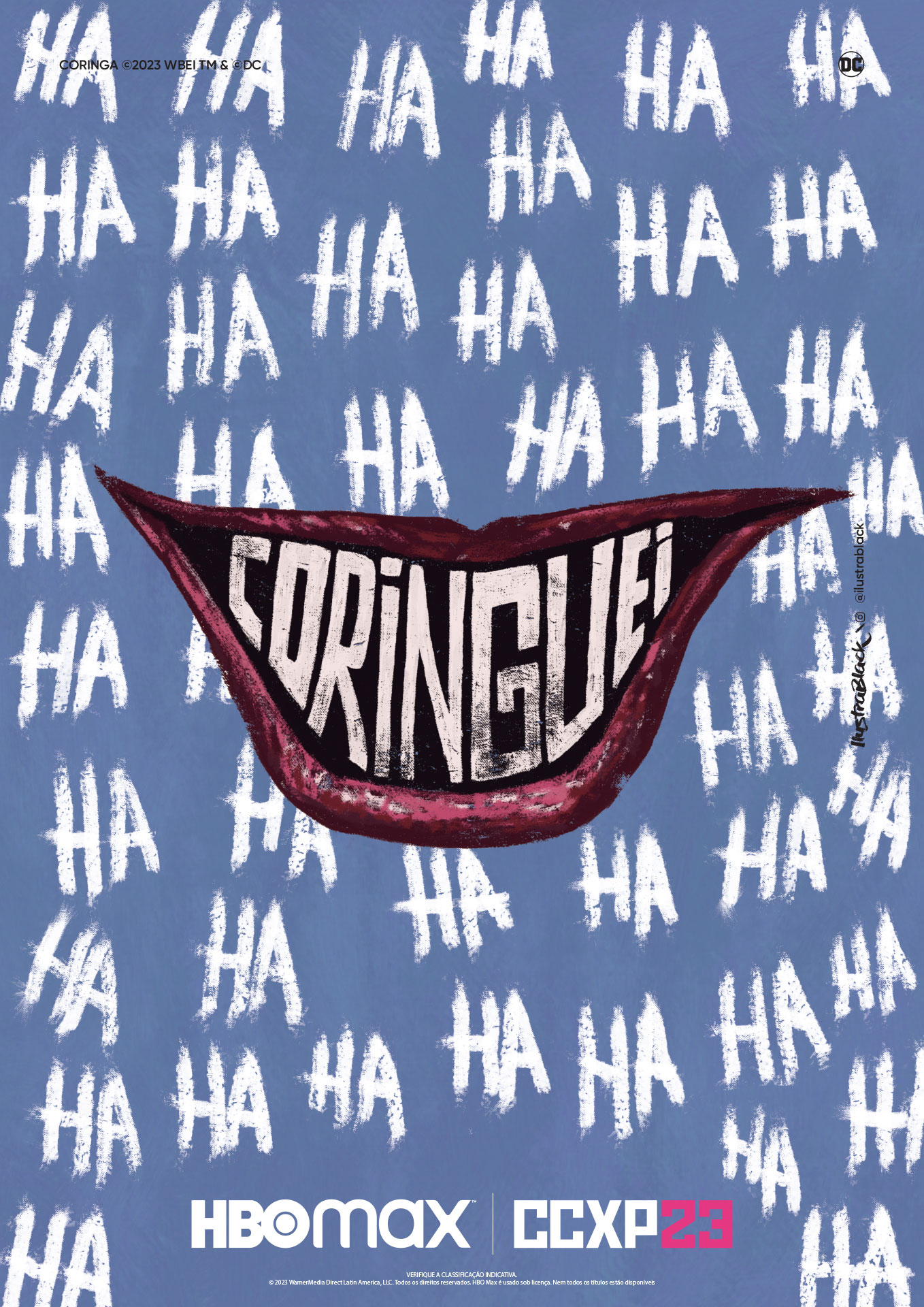Ilustração Max na CCXP 2023 Coringa feita por Ilustrablack