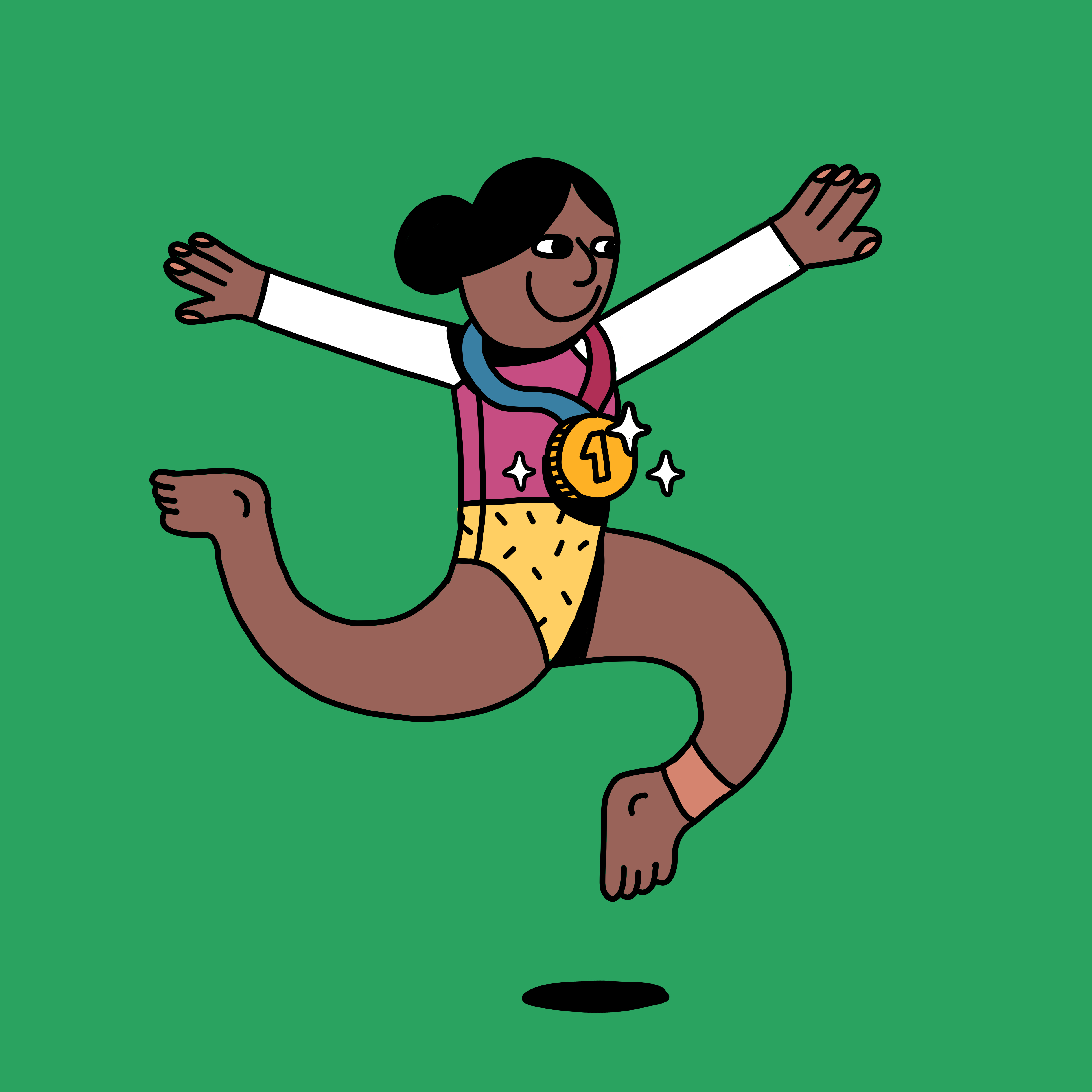 Ilustração autoral Rodrigo César Olimpíadas 2020