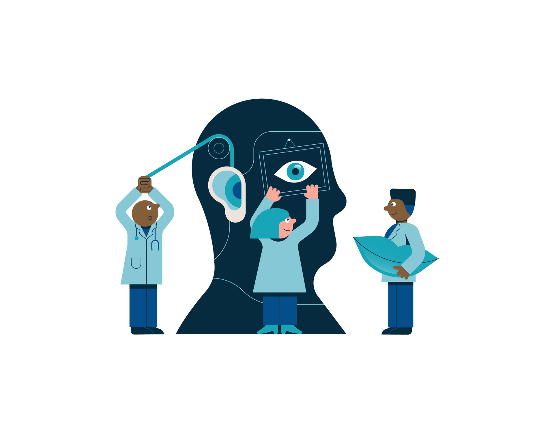 Ilustração feita pelo Rodrigo César para Hospital Israelita Albert Einstein