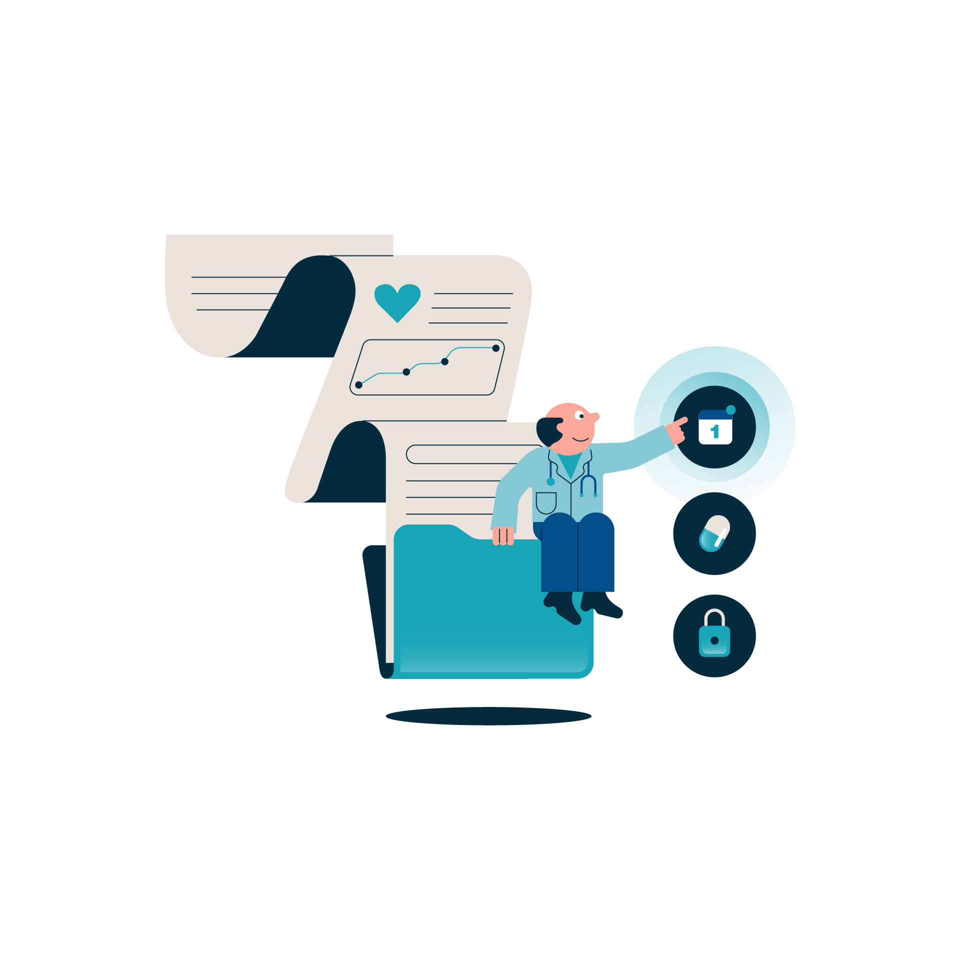 Ilustração feita pelo Rodrigo César para Hospital Israelita Albert Einstein