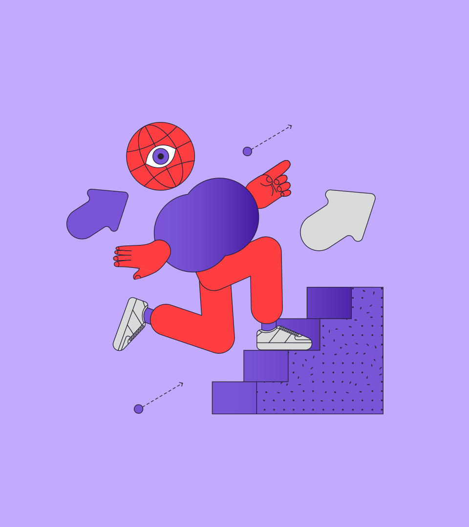 Ilustração feita pelo Rodrigo César para a identidade visual da Inteli