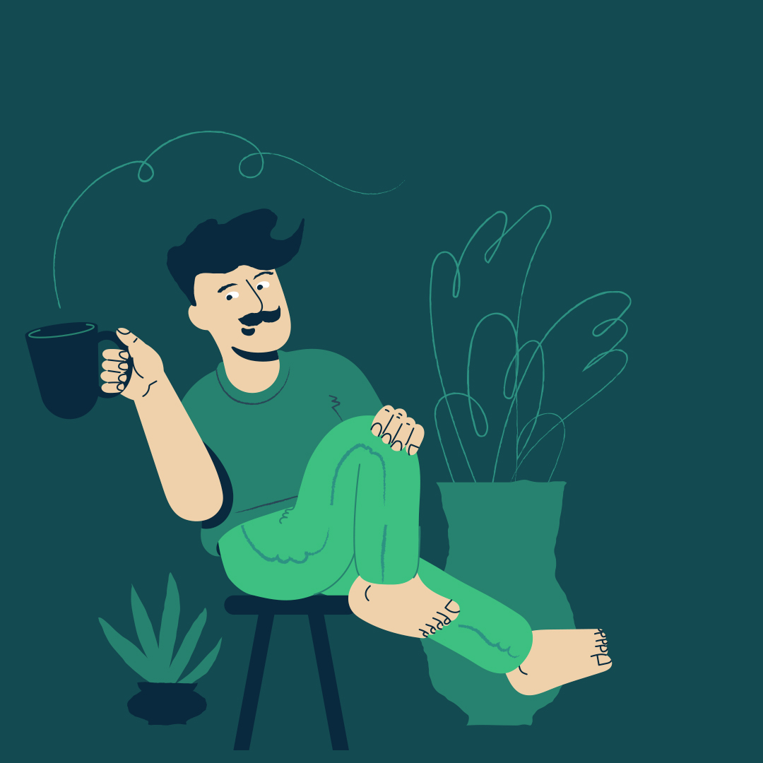 Ilustração de personagem feita por Rodrigo César