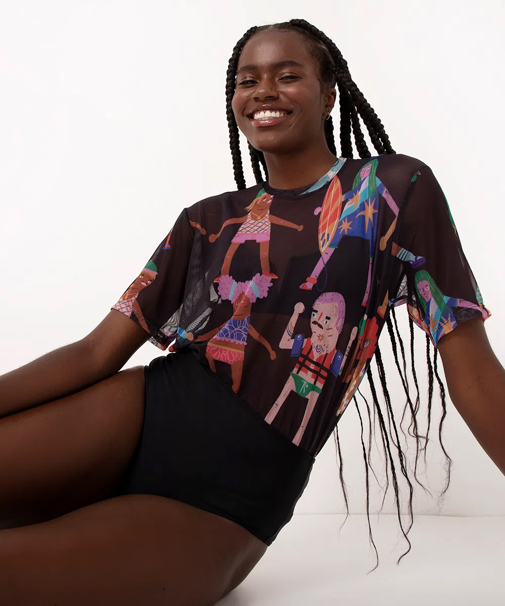 Ilustração para moda C&A feita por Herbert Loureiro