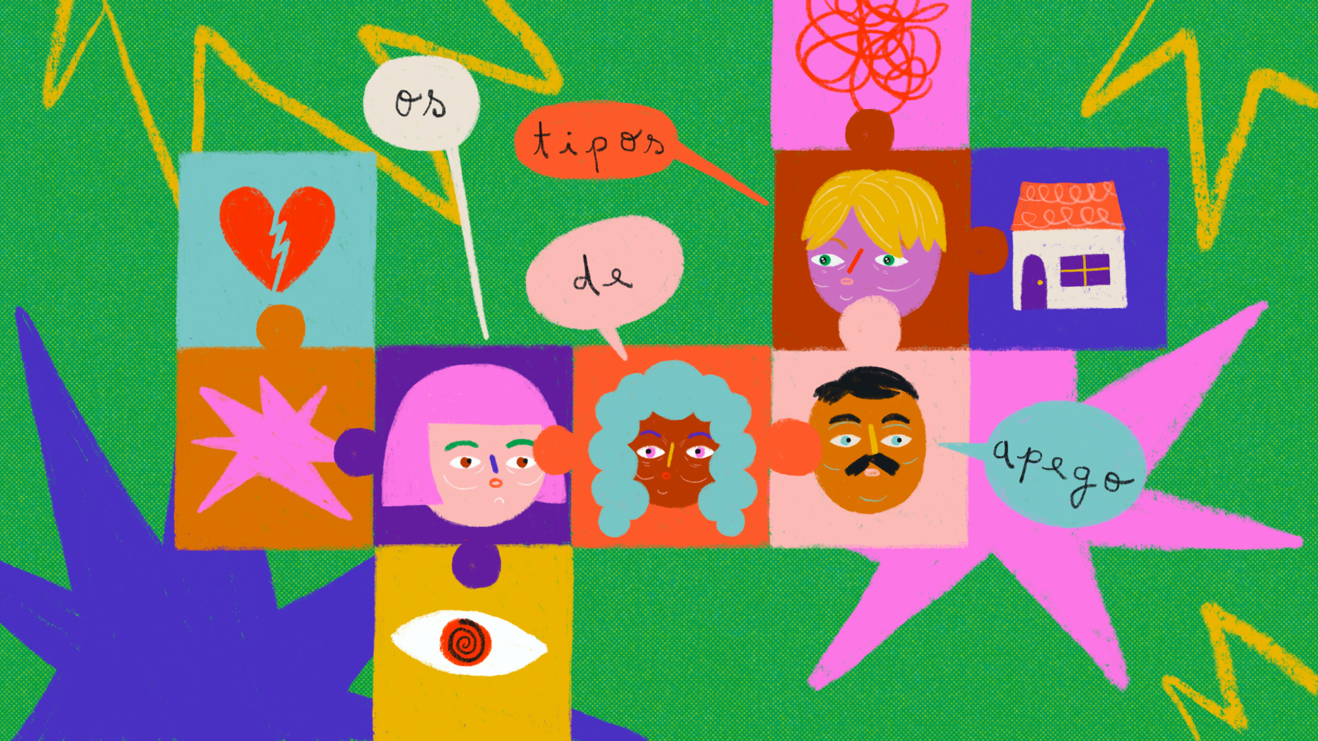 Ilustração editorial Elástica feita por Herbert Loureiro