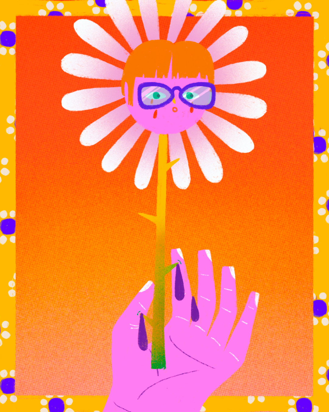 Ilustração editorial Elástica feita por Herbert Loureiro