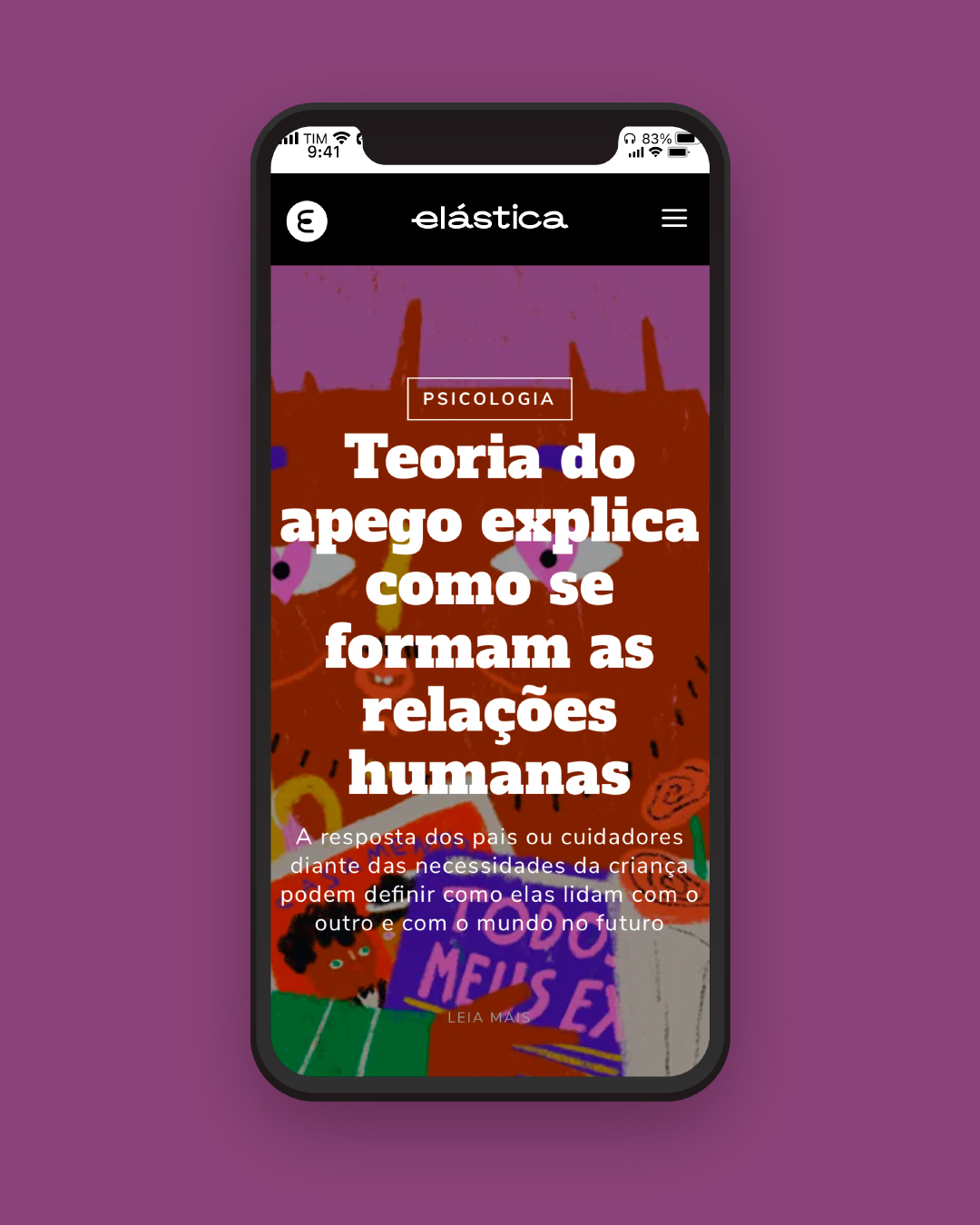 Ilustração editorial Elástica feita por Herbert Loureiro