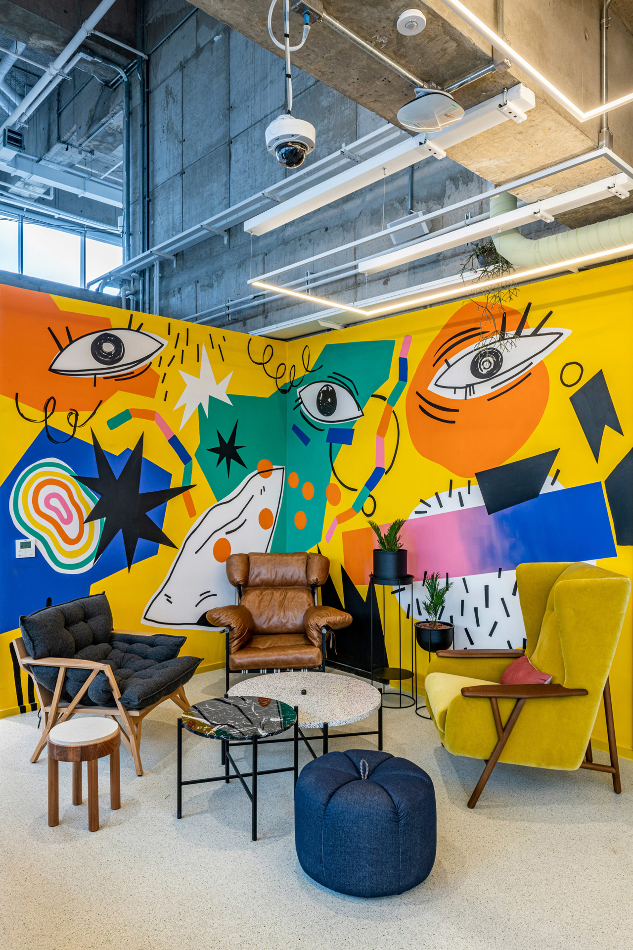 Ilustração para mural Spotify feita por Herbert Loureiro