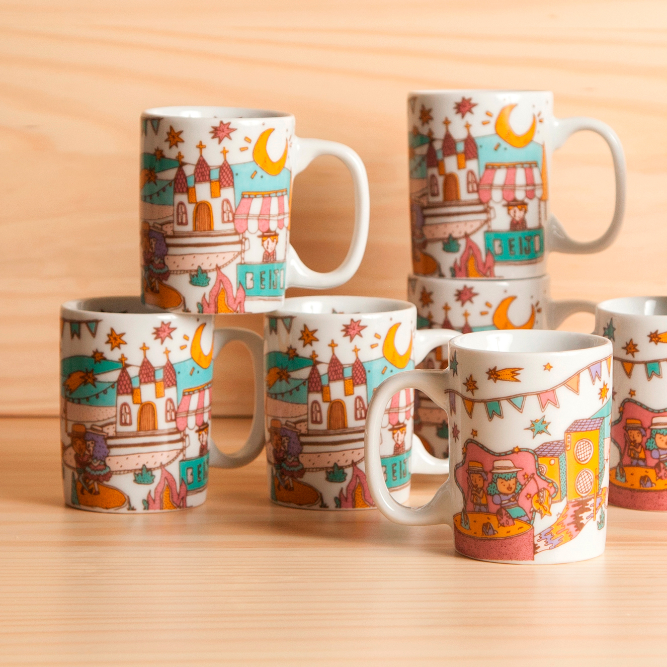 Ilustração de produto Coleção Forró Pipoco para TokStok feita por Herbert Loureiro