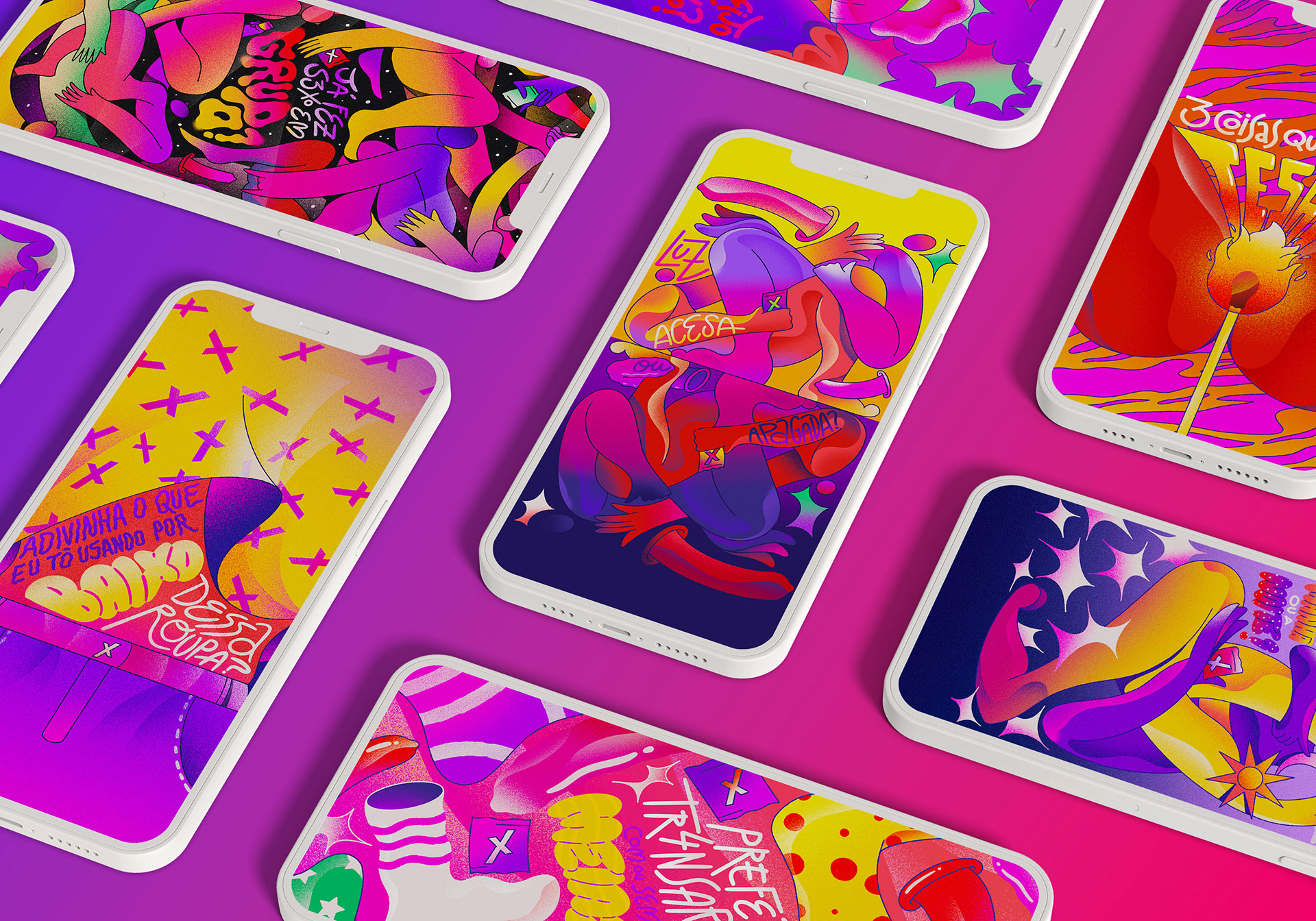 Ilustração para campanha Pro Sex feita por Pevê Azevedo