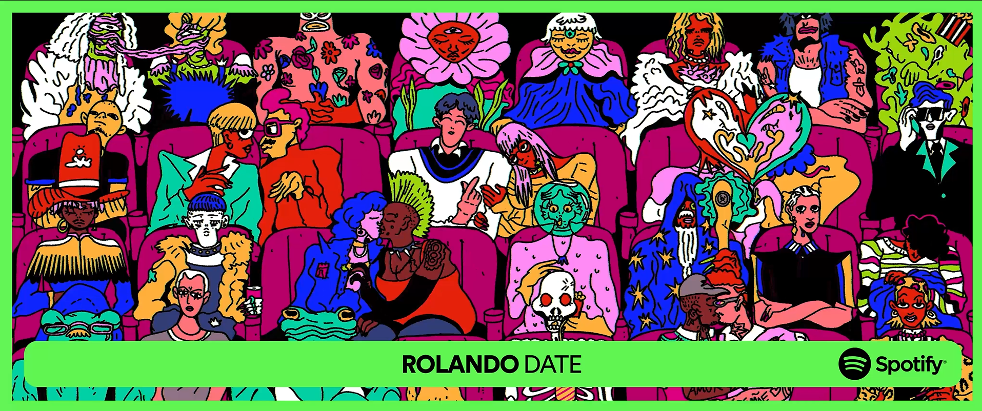 Ilustração para campanha do Spotify feita por Antonio Luvs