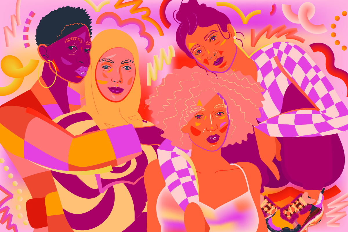 Ilustração desenvolvida por Marina Esmeraldo para Amazon na campanha para o dia Internacional das Mulheres