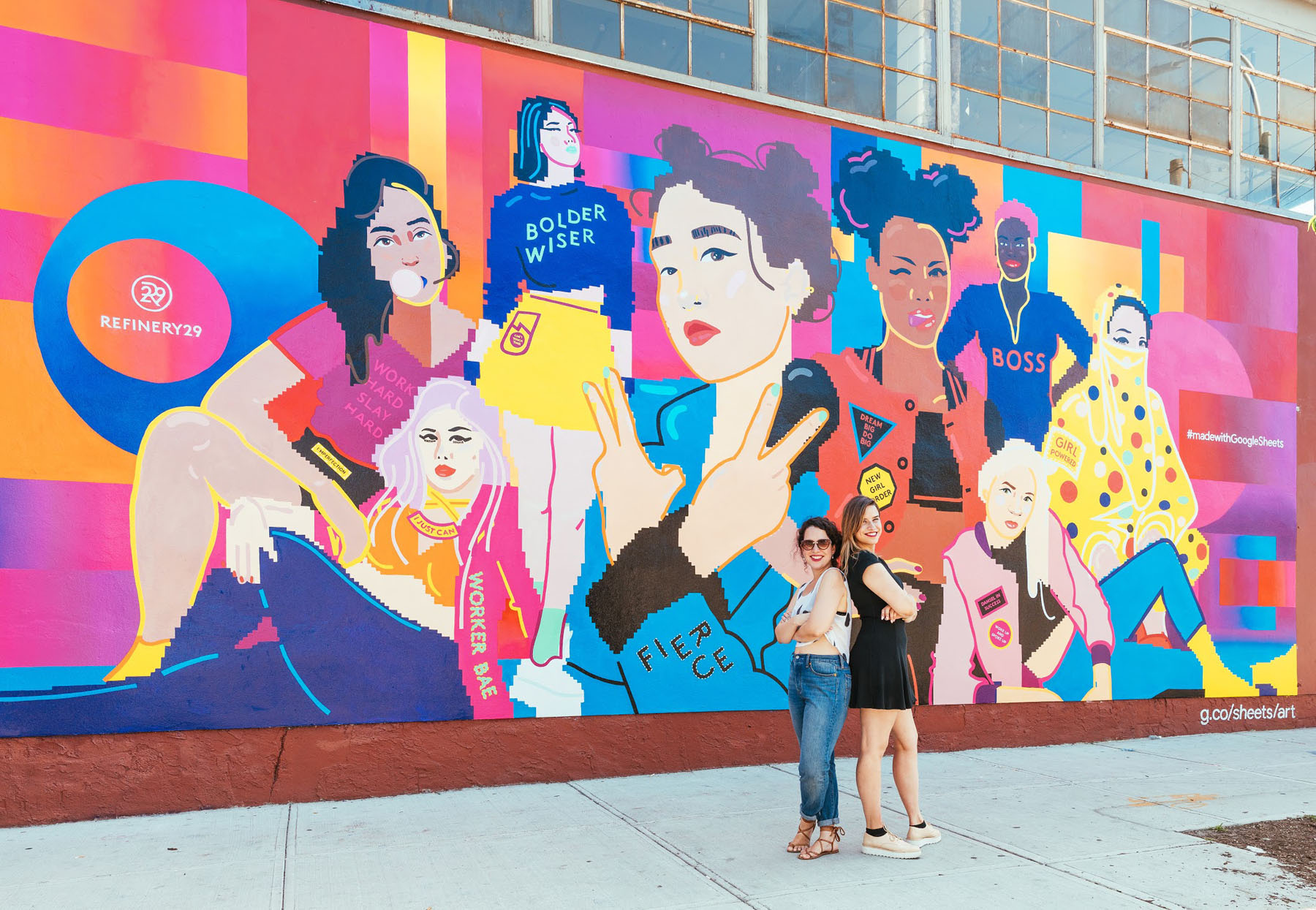Ilustração para mural do Google feita por Marina Esmeraldo