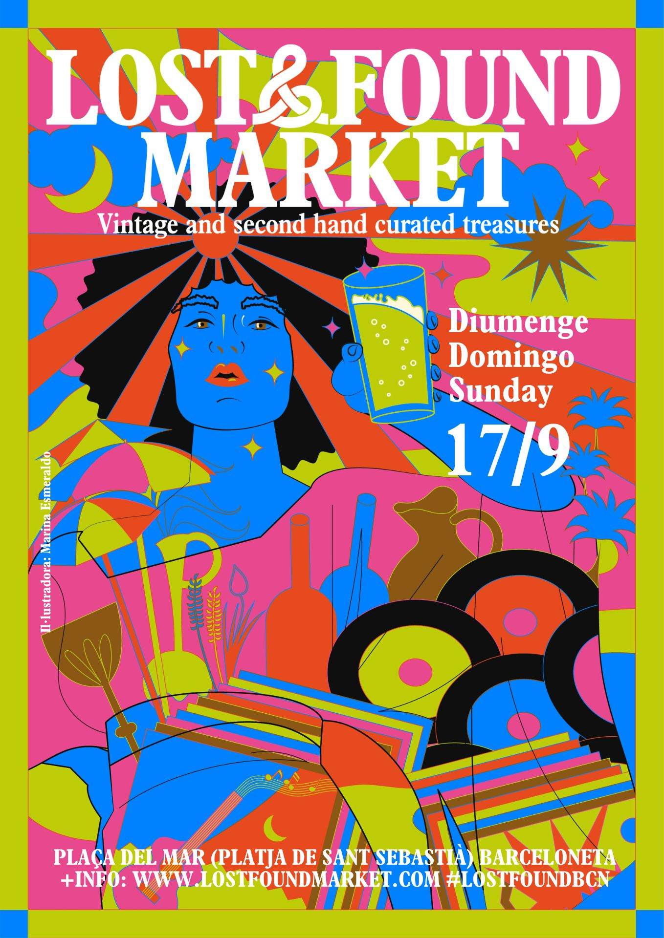 Lost & Found Market, pôsteres ilustrados por Marina Esmeraldo