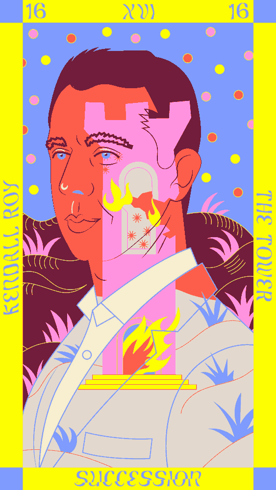 Succession, ilustração e animação feitas pela Marina Esmeraldo
