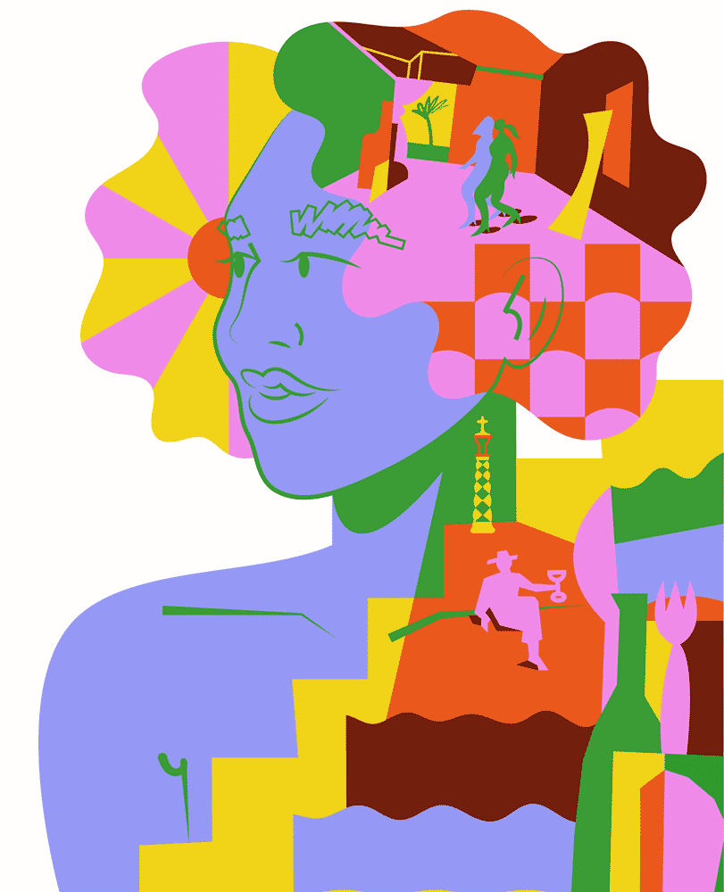 Ilustrações feitas pela Marina Esmeraldo para campanha Campers, Holiday, de postal a vitrines