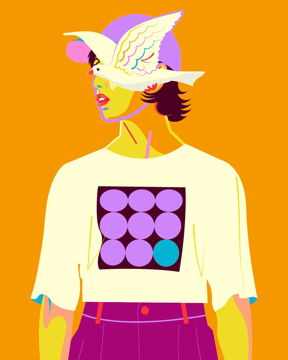 Secret 7 Paul McCartney Pipes of Piece, ilustração animada feita por Marina Esmeraldo