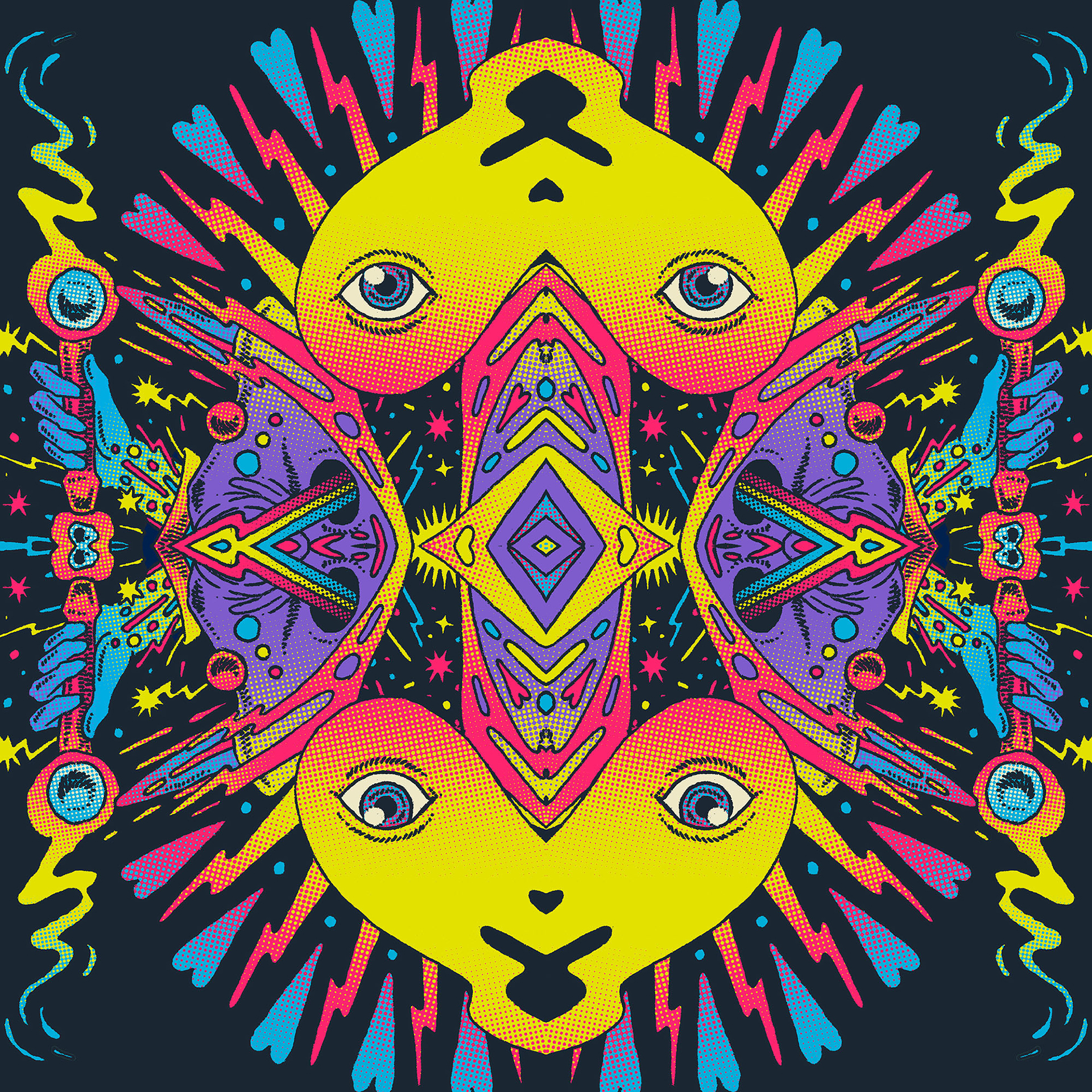 Ilustração de KV para Rolling Stone Festival