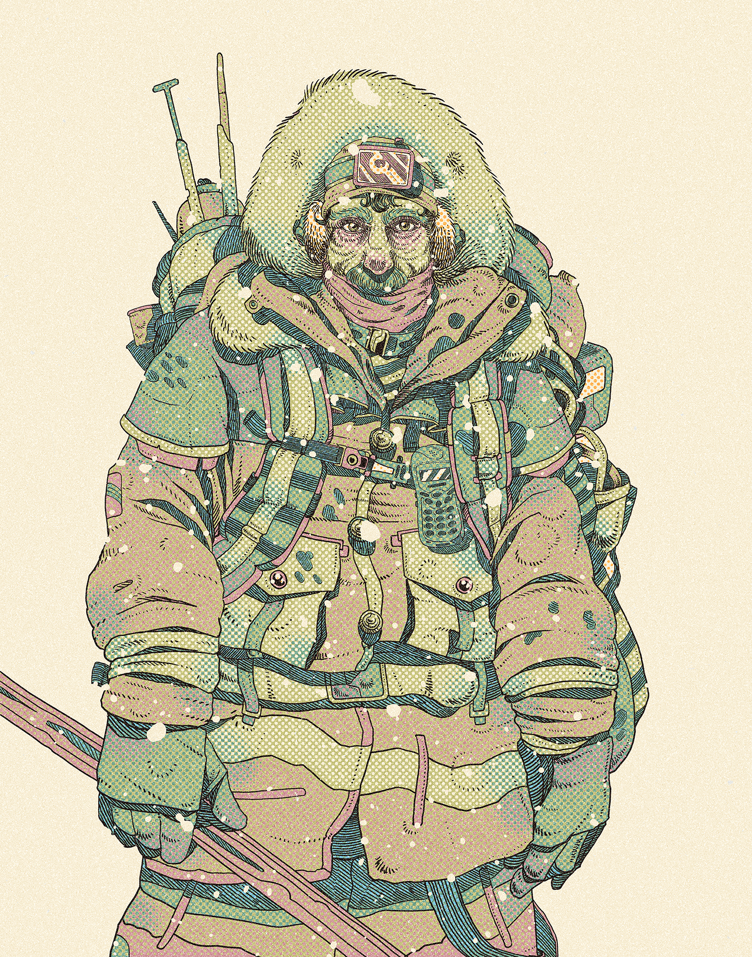 Ilustração editorial para a matéria “A ameaça fantasma”, na Super Interessante