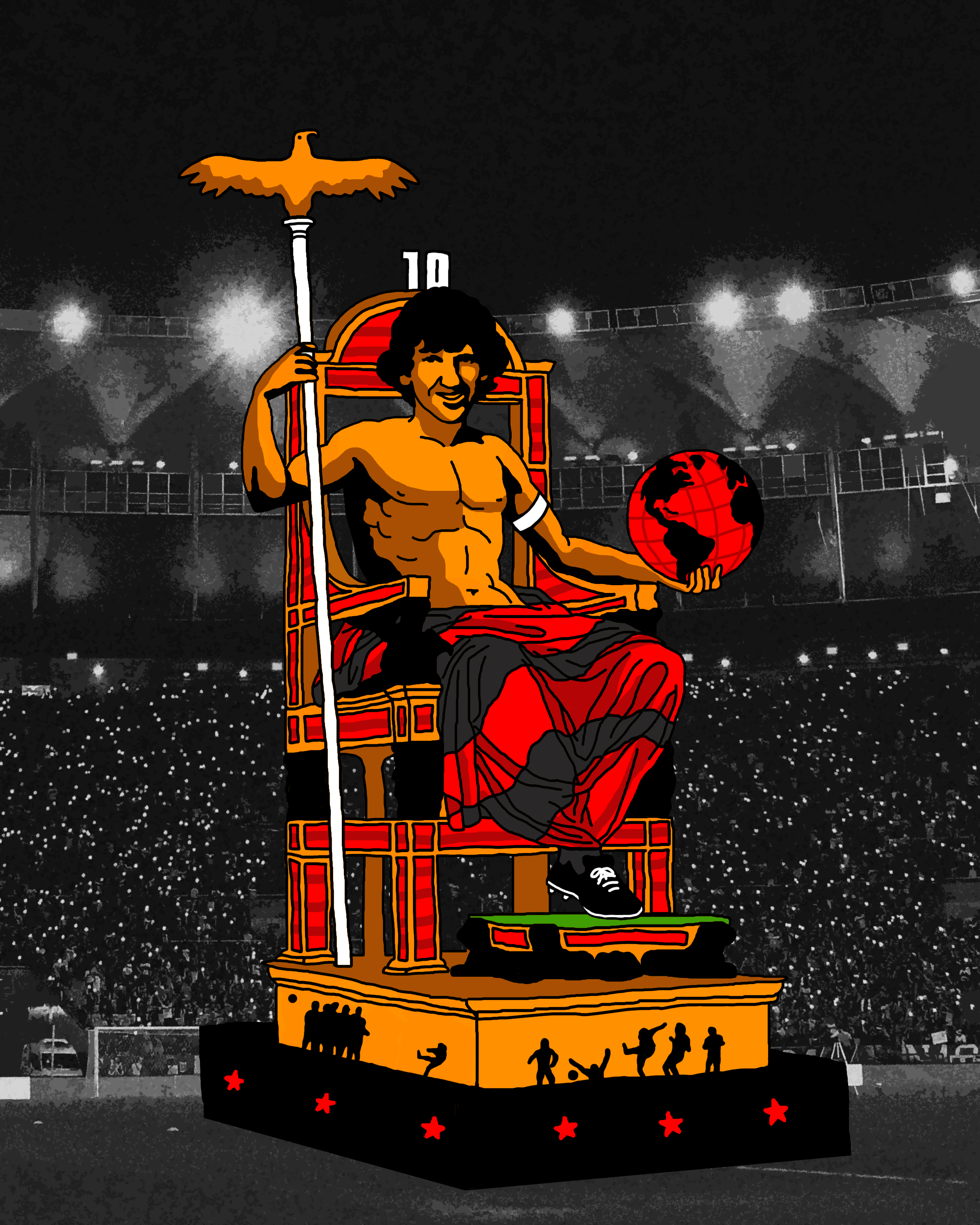 Ilustração digital para o Flamengo